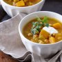 Curried pumpkin and chickpea soup