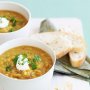 Curried red lentil soup