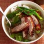 Duck and ginger broth with rice noodles