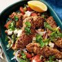 Dukkah-crusted chicken and roast chickpea salad