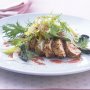 Dukkah crusted chicken with raspberry and hazelnut salad