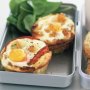 Egg, leek and bacon pies