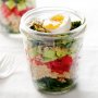 Egg and quinoa in a jar