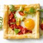 Egg and red capsicum galette