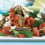 Eggplant, tomato and parsley salad with mint yoghurt dressing