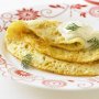 Eggwhite and corn omelette