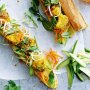 Fish banh mi with quick pickled vegetables