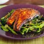 Five-spice salmon with broccolini and asparagus
