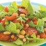 Four-bean, rocket and chorizo salad
