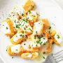 Four-cheese sweet potato gnocchi