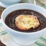 French onion and thyme soup