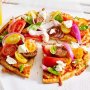 Fresh tomato and goats cheese pizza