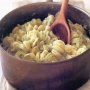 Fusilli with zucchini, mascarpone and ricotta