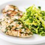 Garlic and mint chicken with crunchy cos salad