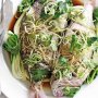 Ginger and green onion steamed snapper