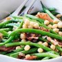 Green bean, pancetta and chickpea salad