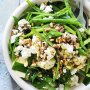Green bean and goats cheese salad