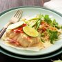 Green curry fish parcels with coconut rice