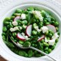 Green pea and radish salad