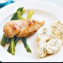 Grilled chicken with warm dill potato salad