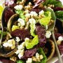 Grilled mushroom and goats cheese salad