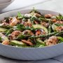 Grilled prawn and asparagus Caesar salad