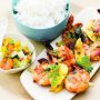 Grilled prawns with tropical fruit salsa