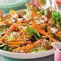 Grilled pumpkin, carrot and pecan salad
