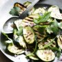 Grilled zucchini and coriander salad
