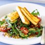Haloumi, lentil and rocket salad