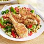 Haloumi and mint lamb cutlets with chickpea salad