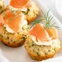 Herb, cream cheese and salmon muffins