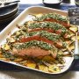 Herb roasted salmon and golden beets