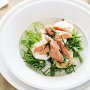 Herbed pikelets with smoked trout, horseradish cream and endive