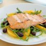 Honey mustard ocean trout with rocket and orange salad