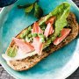 Hot-smoked trout toasts