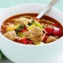 Italian meatball and pasta soup
