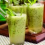 Kiwi, lime and mint cooler