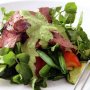 Lamb and green bean salad with pesto dressing