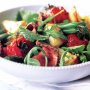 Lamb and mint salad with potato croutons