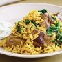 Lamb and spinach pilaf
