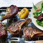 Lamb cutlets with barbecued beetroot salad