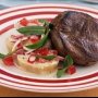 Lamb steaks with potato and mint salad