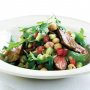 Lamb with Indian spices and chickpea salad