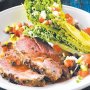 Lemon & oregano marinated lamb with Greek salad