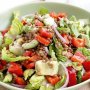 Lentil and red capsicum chopped salad