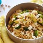 Linguine with Brussels sprouts, blue cheese and walnuts