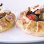 Little Indian-spiced vegetable pies with raita