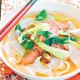 Long noodle soup with barbecue pork