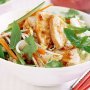 Low-fat chicken and rice noodle salad